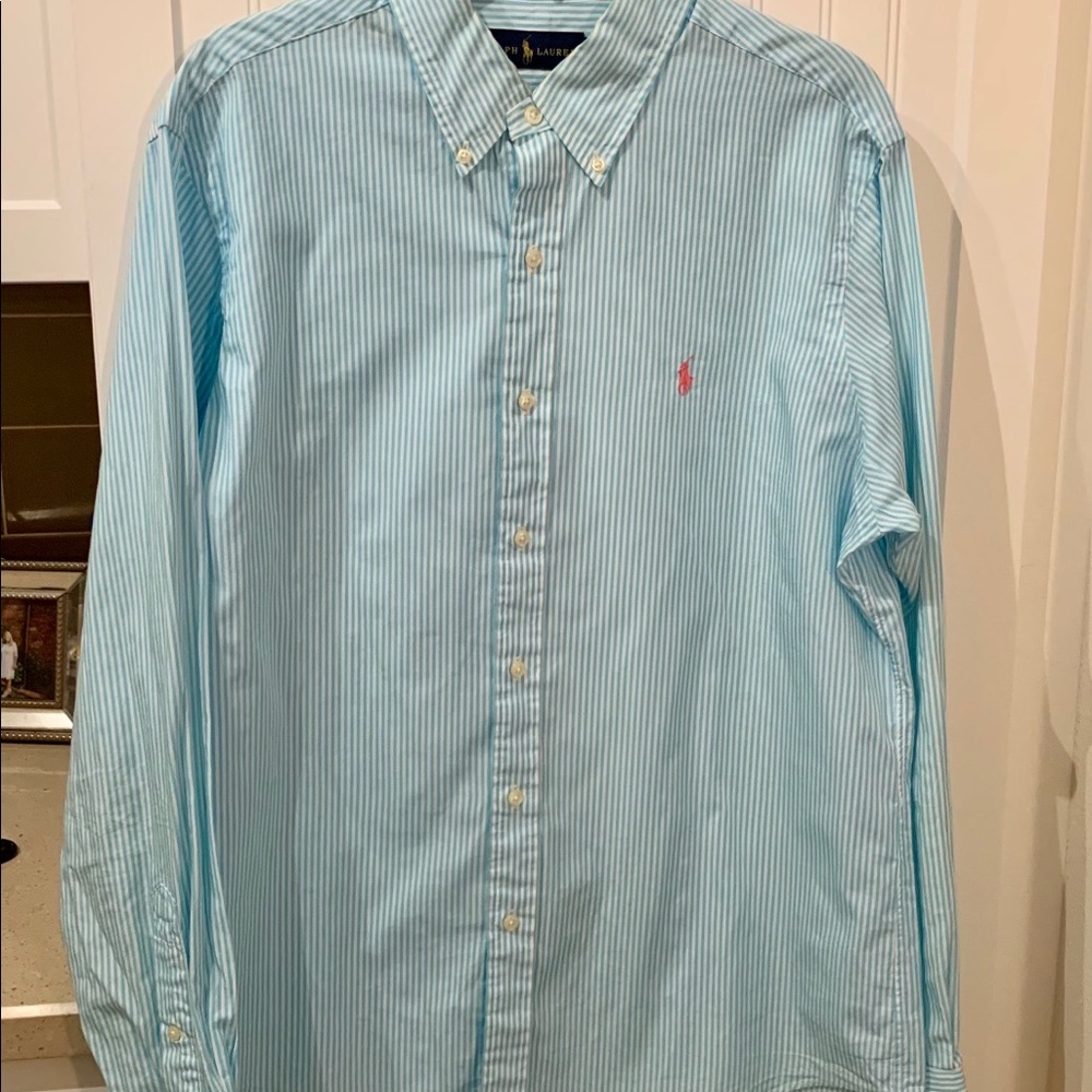 Men’s RALPH LAUREN Light Blue Button Down POLO